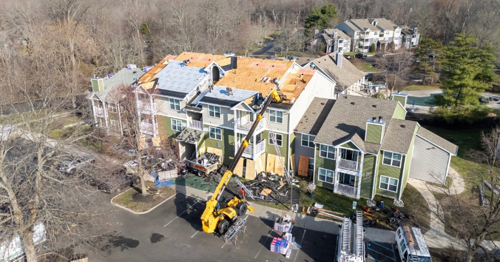 Hunters Chase Apartments roof replacement project in Evesham NJ
